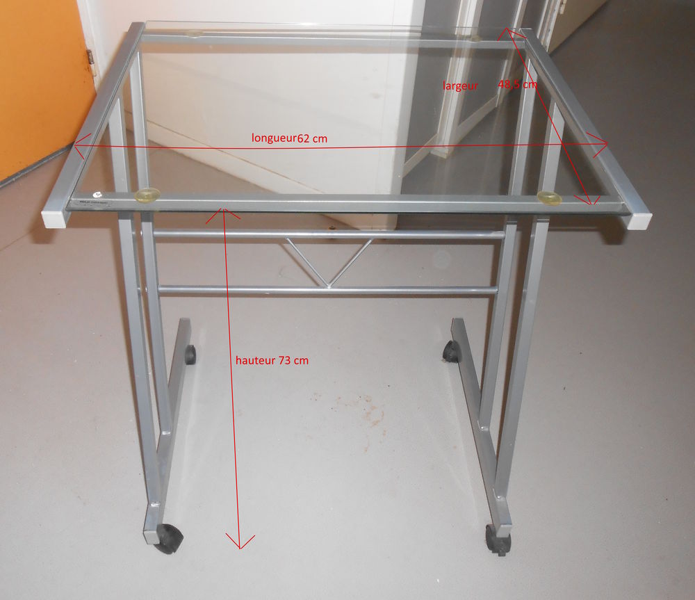 bureau tablette verre Meubles