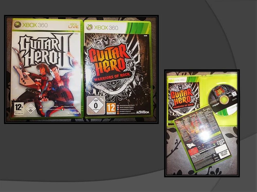 Deux jeux XBOX 360 GUITAR HERO Jeux / jouets