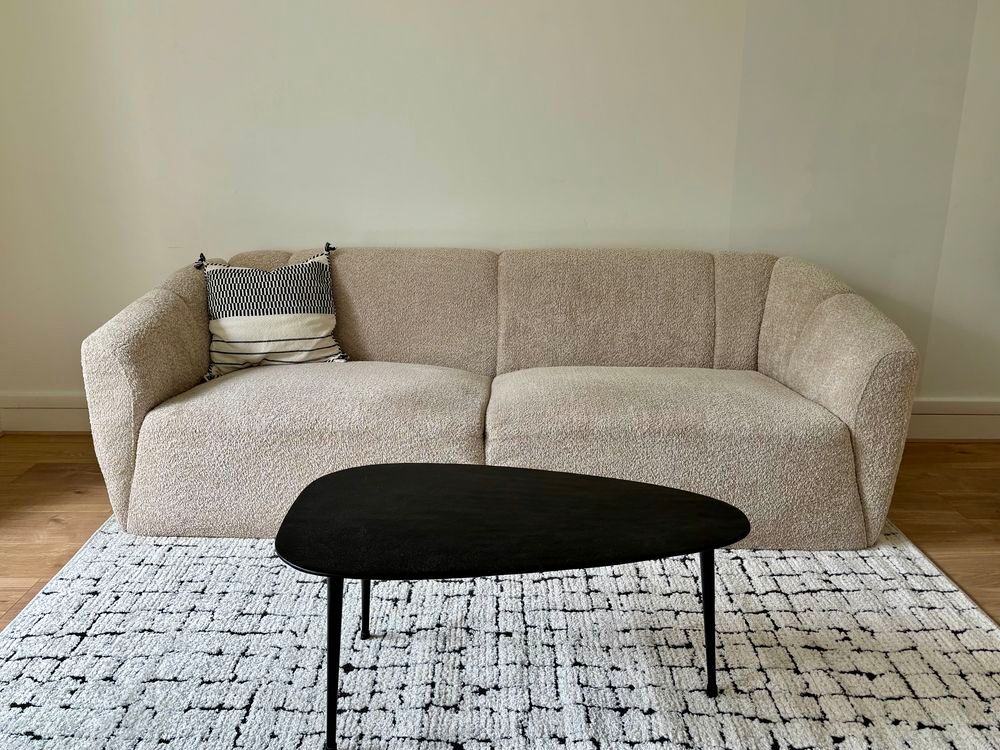 Canap&eacute; JOE 3 places bouclette beige Ba&iuml;ta Home Meubles