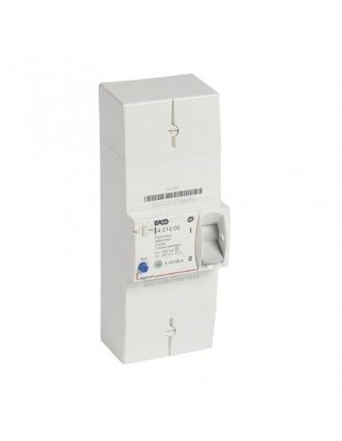 Disjoncteur branchement Enedis bipolaire diffrentiel 500mA slectif 60-90A REF : 401005 LEGRAND BACO 100 Lens (62)
