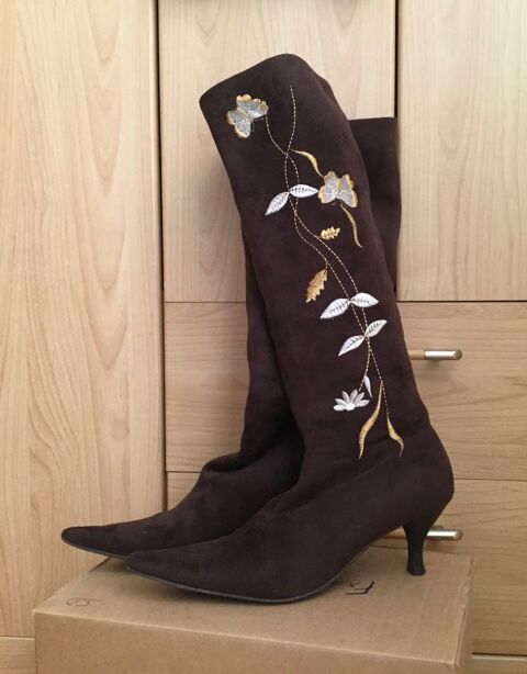 Bottes daim maron fonc 20 Prigueux (24)