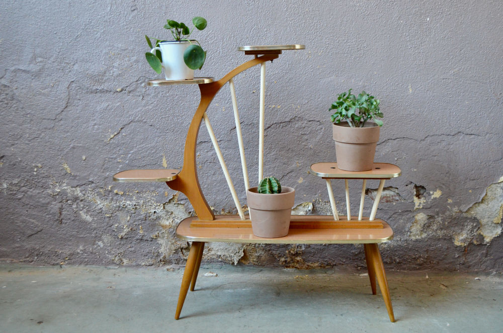 Porte plantes vintage pop vintage formica ann&eacute;es 50 Meubles