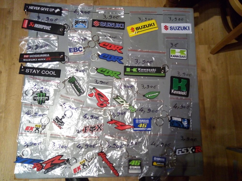 ECUSSON PORTE CLE MARQUES DE MOTO 