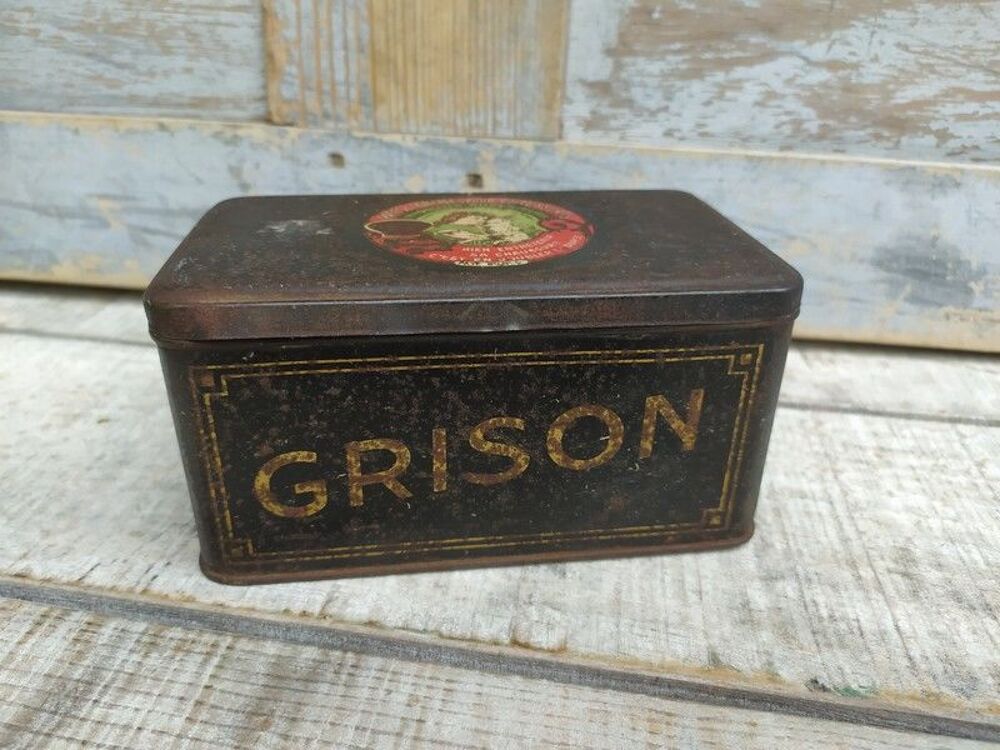 Ancienne Boite Publicitaire Cirage Grison 