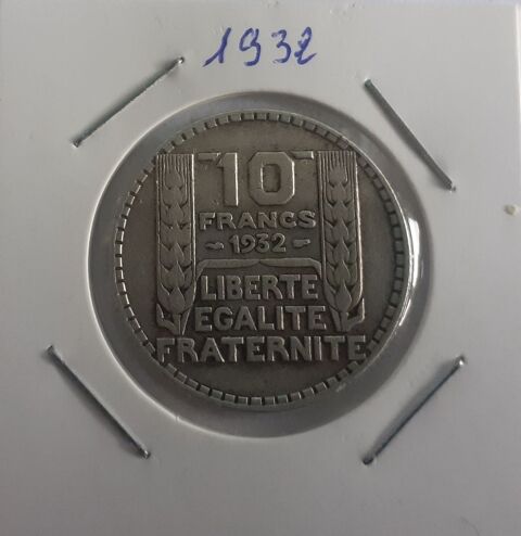 10 Franc Turin 1932 argent / 2 pices 9 Armentires (59)