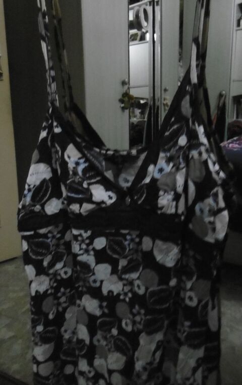 Chemise de nuit � bretelles, bleue, imprim�e motifs 15 Villars-les-Dombes (01)