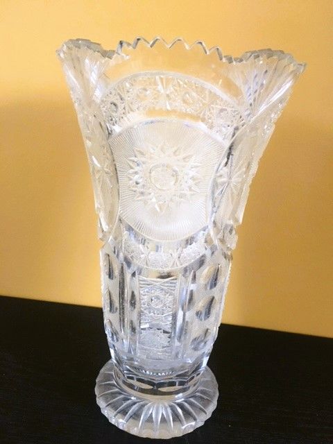 Grand vase vintage en cristal 60 Nice (06)