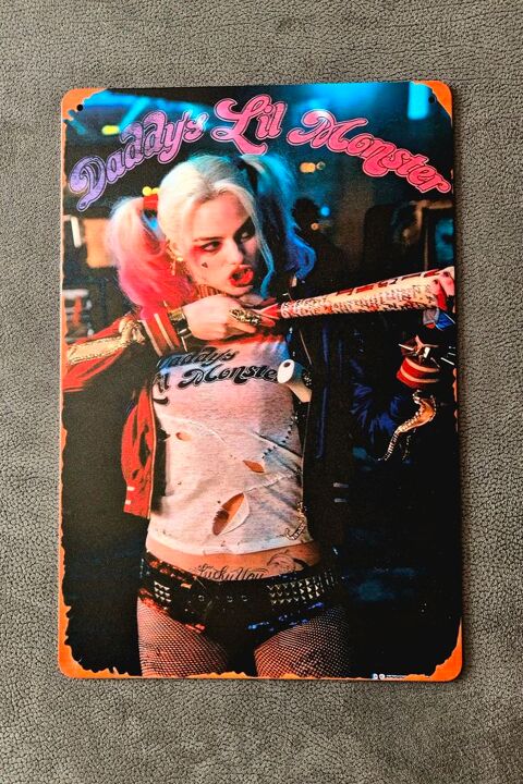 Plaque métallique décorative Harley Quinn Perpignan (66)