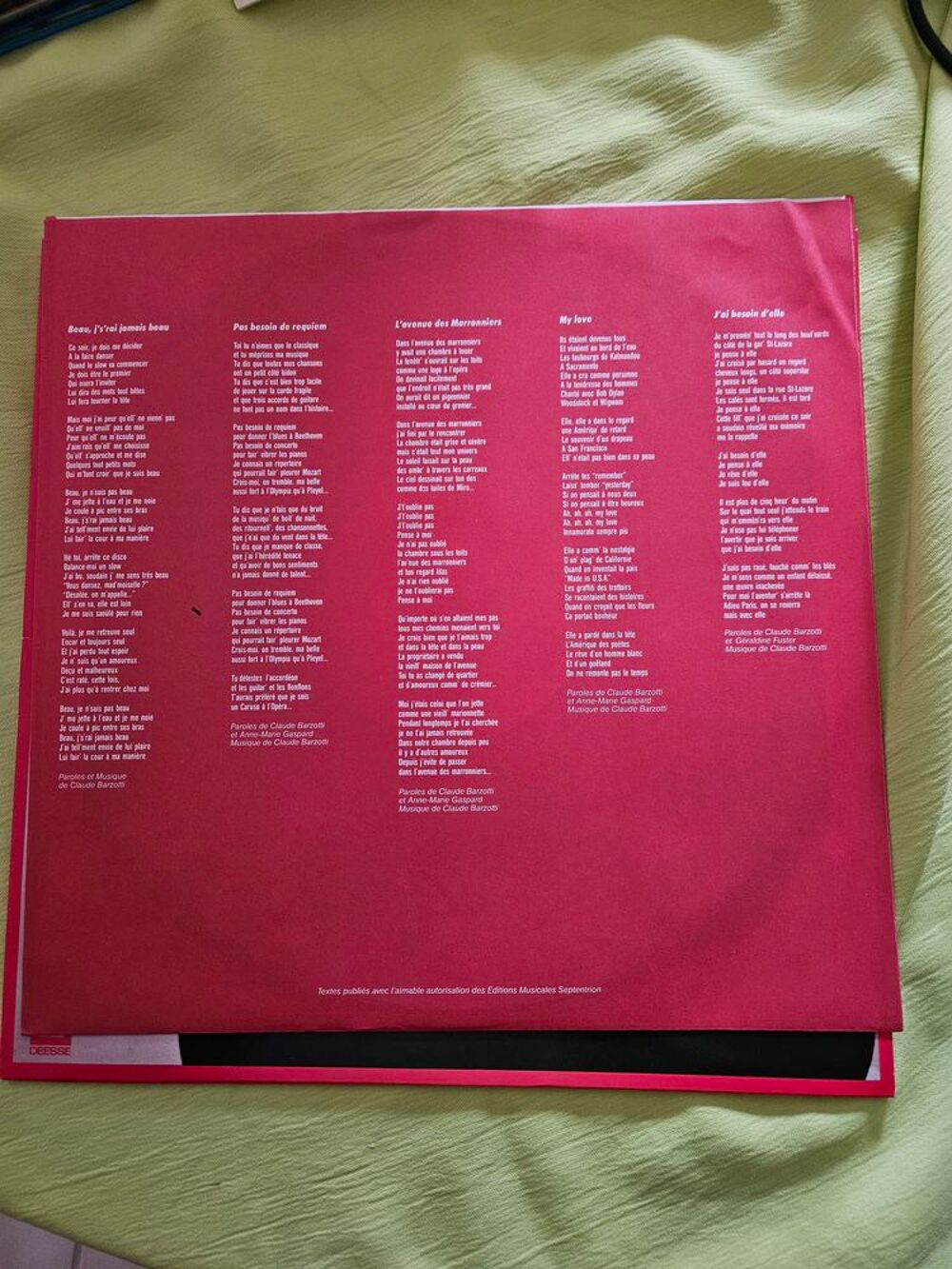 Barzotti 33t Beau, J's'rai Jamais Beau ddlx 255 CD et vinyles