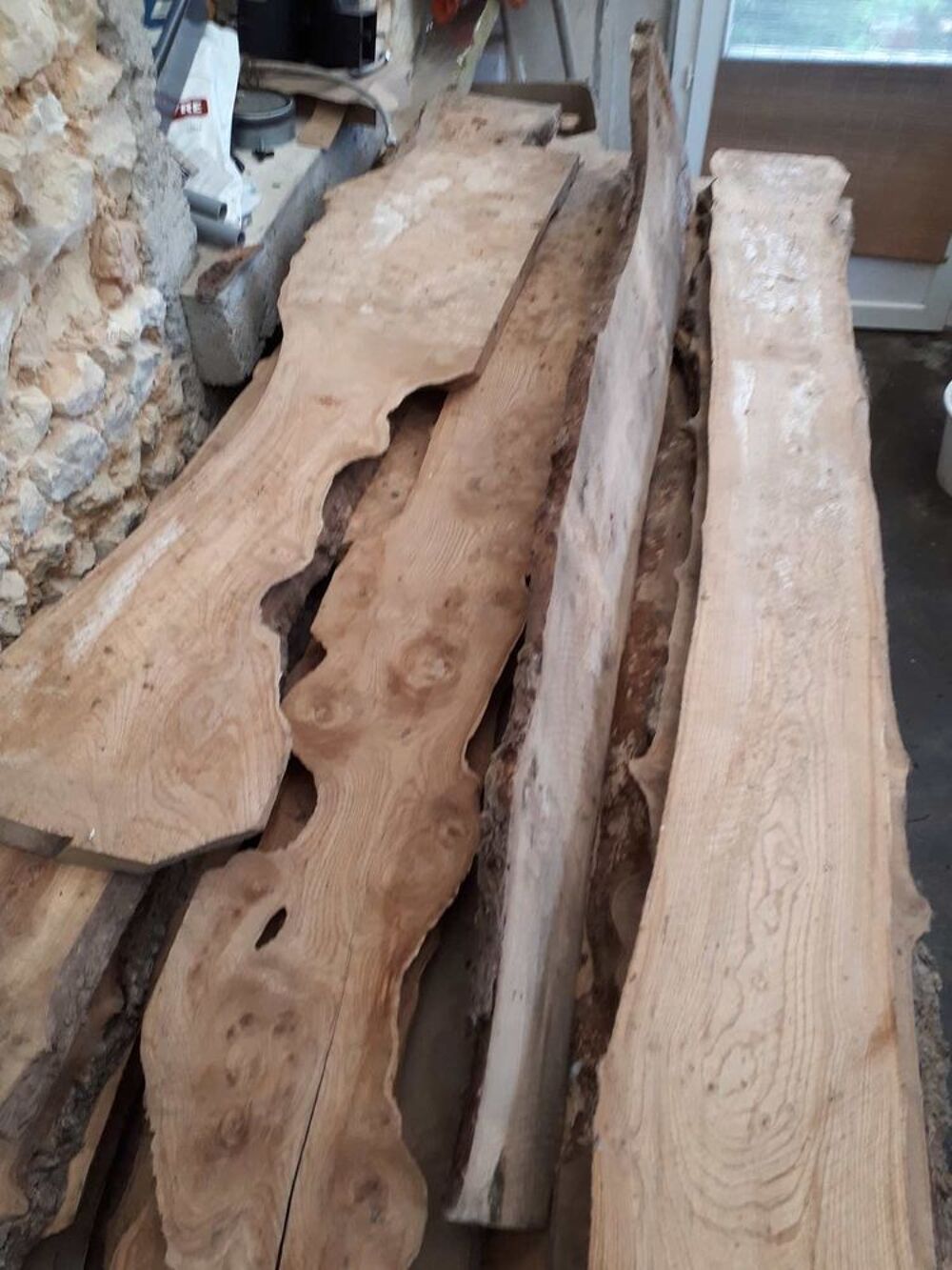 Lot planches et plateaux en Orme tr&egrave;s sec Bricolage