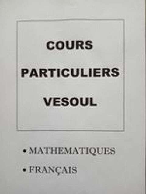   SOUTIEN SCOLAIRE VESOUL 