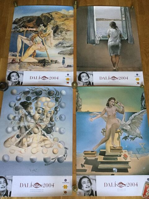 5 Affiches Dali avec tube de rangement 120 Nimes (30)