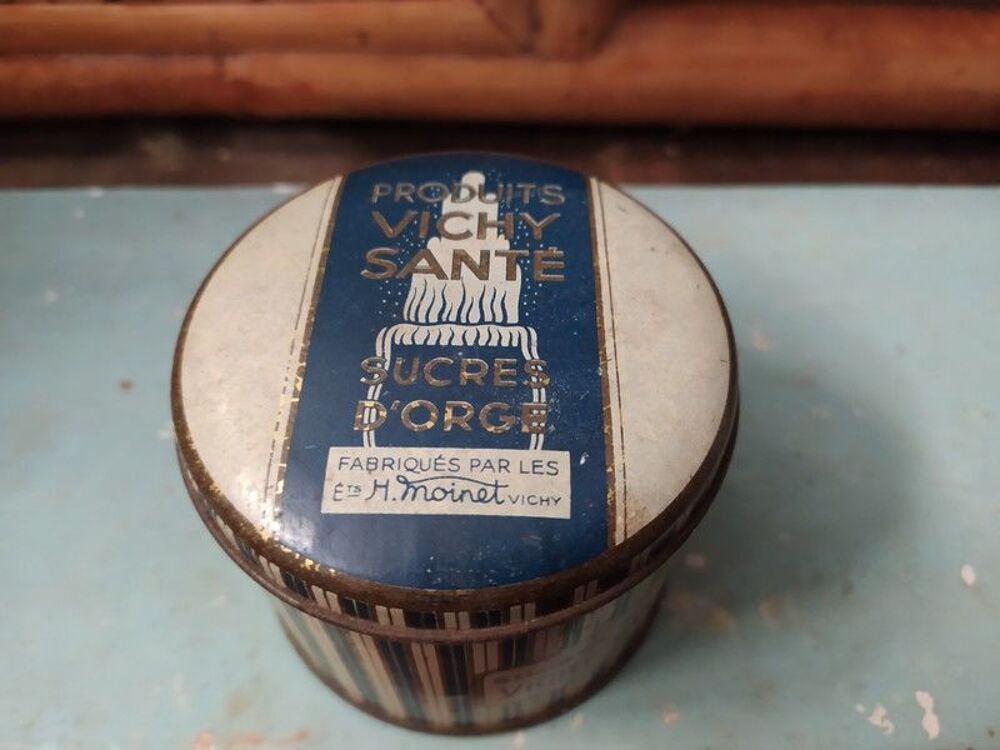 Boite Publicitaire Sucre d'Orge Vichy Sant&eacute; Ets H.Moinet 