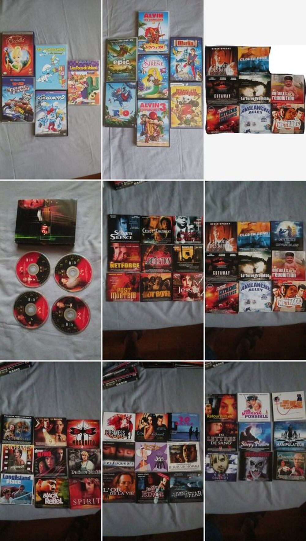 Collection de 80 DVD et plus &agrave; 2.50€ pi&egrave;ce Lot possible DVD et blu-ray
