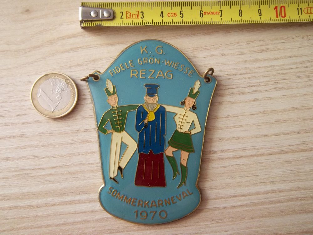 plaque Allemande carnaval 1970 collection vintage 