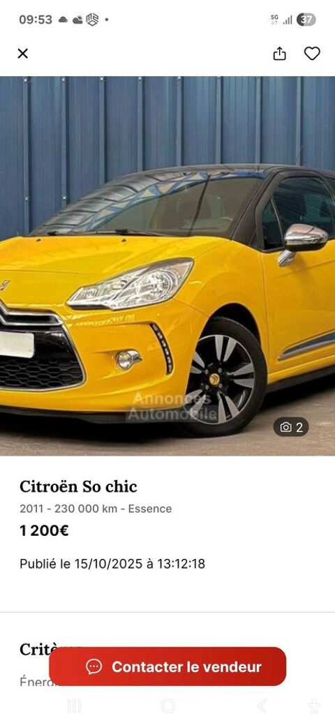 Citroen ds3 Citroën  VTi 120 Airdream So Chic