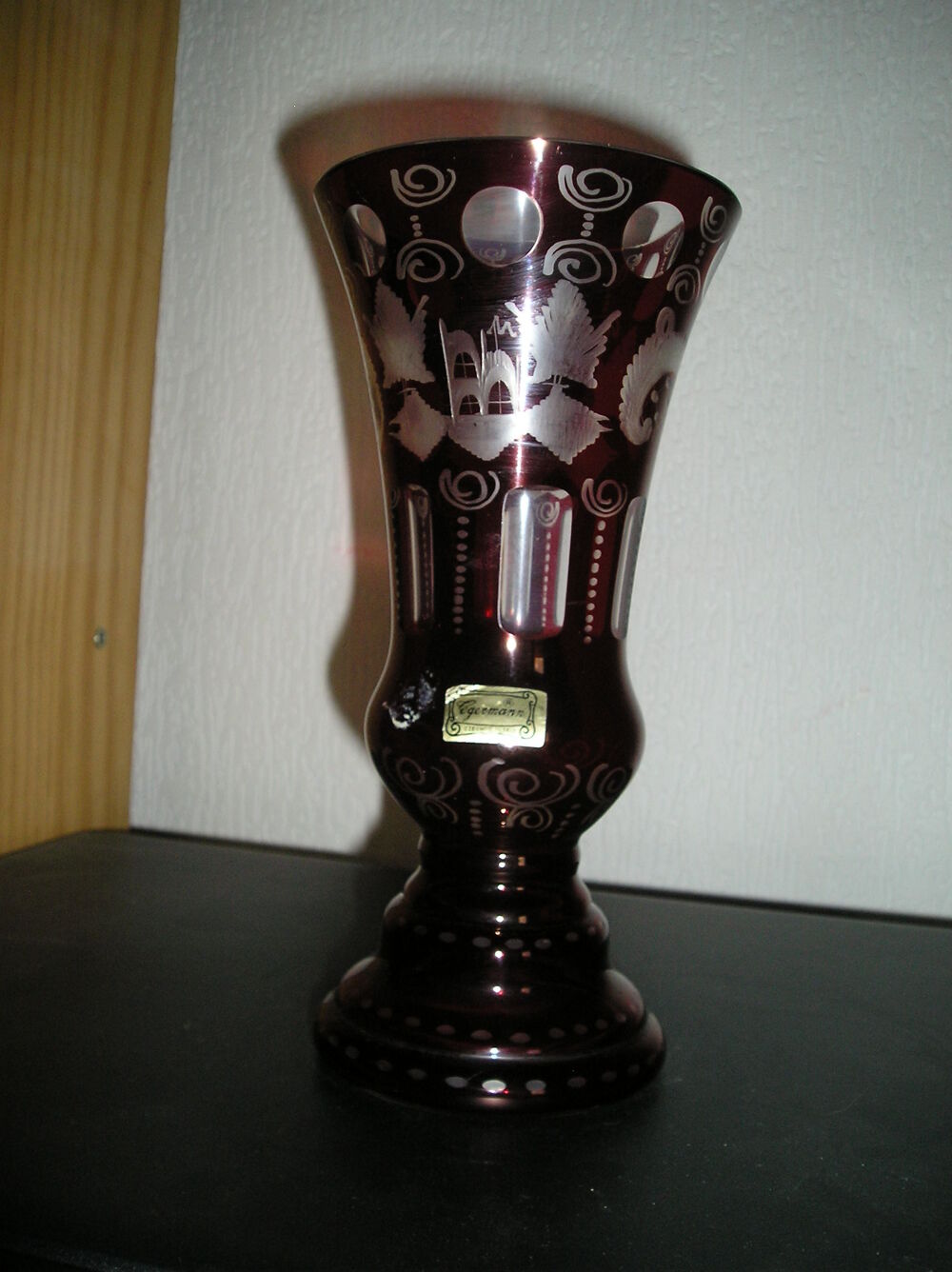 Vase en cristal de Boh&ecirc;me Décoration