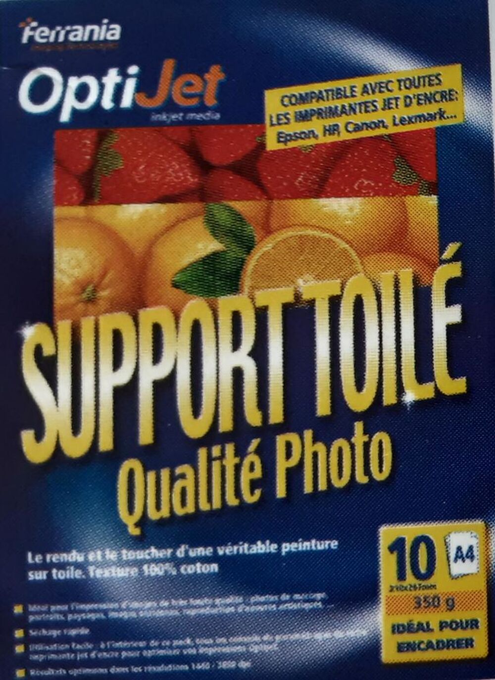 PAPIER PHOTO TOIL&Eacute; " ART CANVAS " (aspect toile de peintre) Matériel informatique