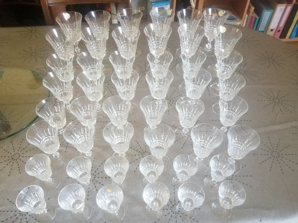 48 verres en cristal d'arques Dcoration