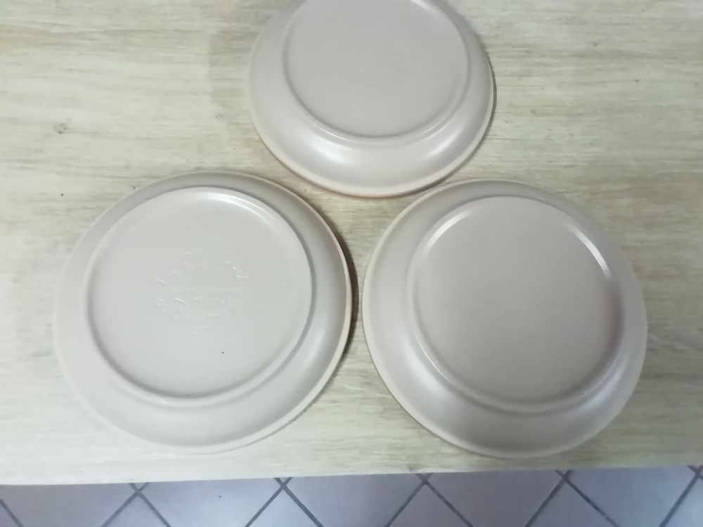 3 assiettes creuses BP v&eacute;ritable gr&eacute;s vintage 1970 Cuisine