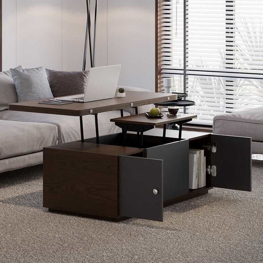 Table Basse Multifonctionnel avec Rangement - Meubles