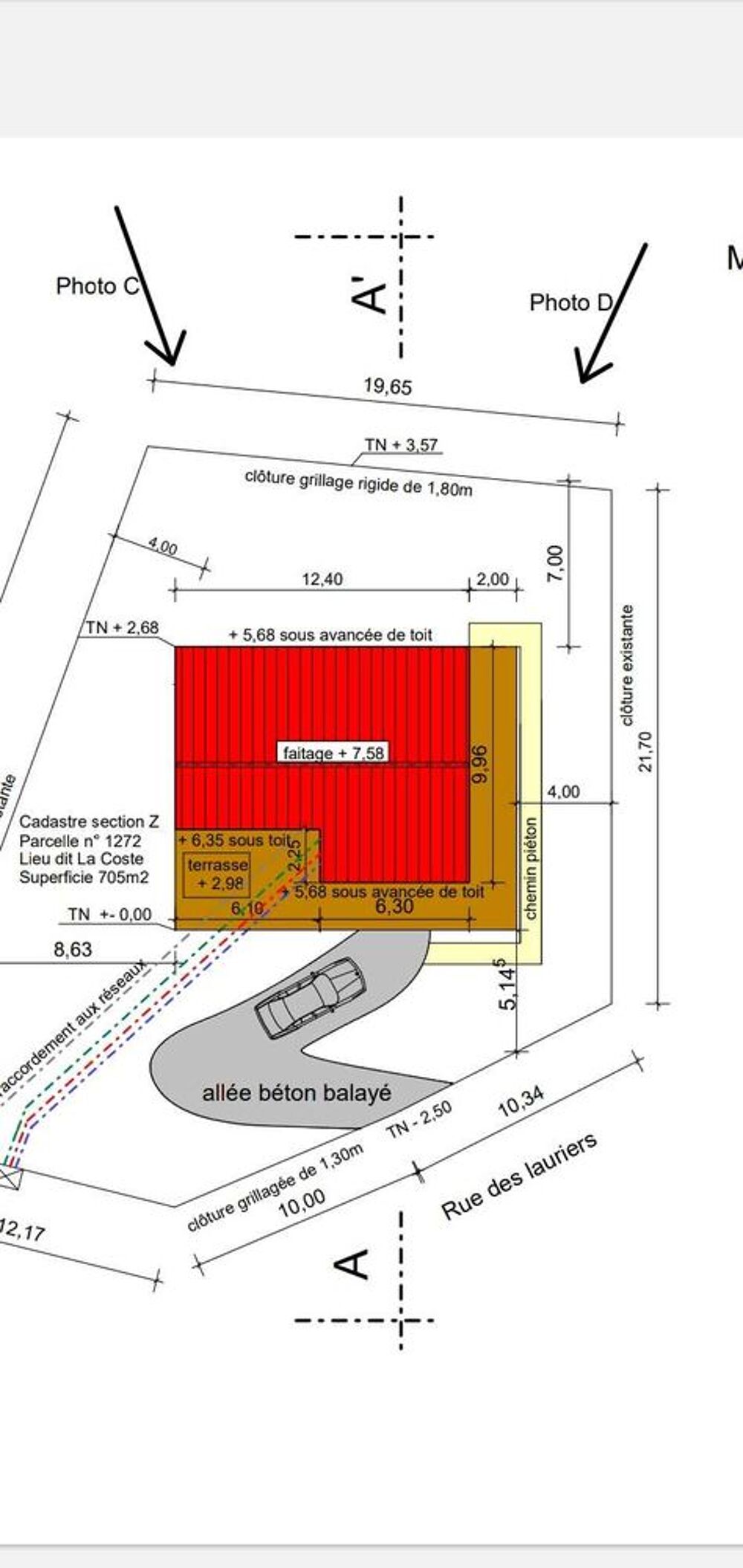 Vente Terrain terrain constructible 996 m2 Montner