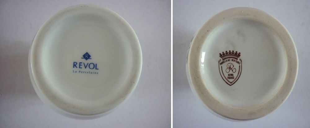 Lot 2 POTS vintage (REVOL France) "&Eacute;PICES" "MOUTARDE DIJON" Décoration