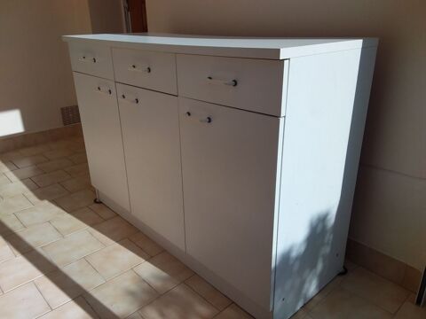 MEUBLE BAS DE CUISINE bois mélaminé BLANC 17 Le Mans (72)