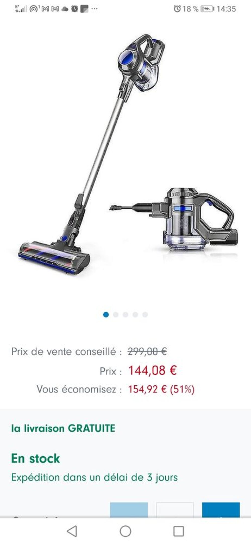 aspirateur sans fil Moosoo X6 Electroménager