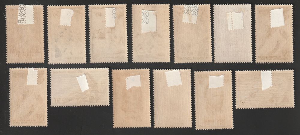 Timbres Neufs avec charni&egrave;re CARTON Ann&eacute;e 50 