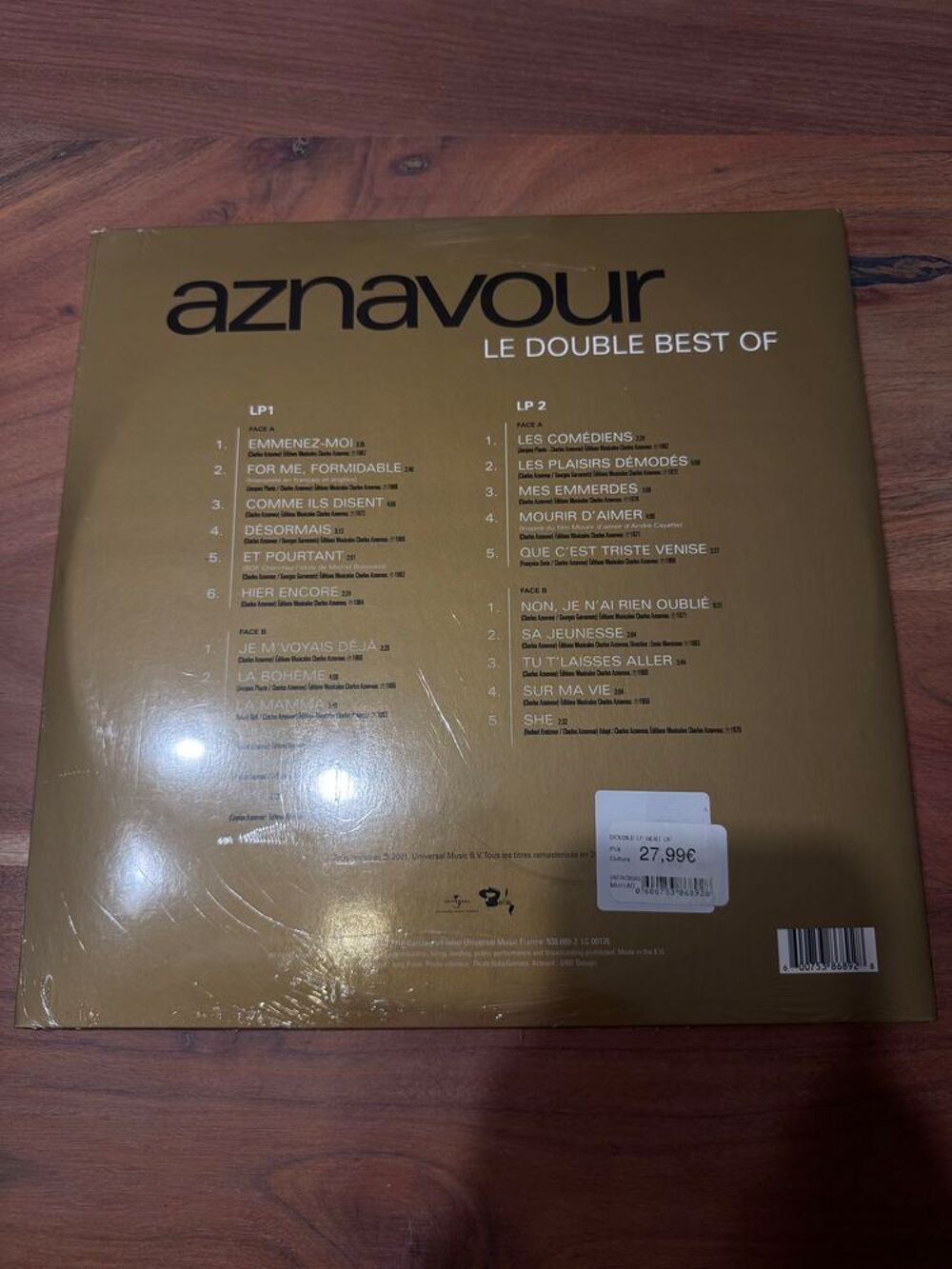 vinyles le double best of par Charles Aznavour CD et vinyles