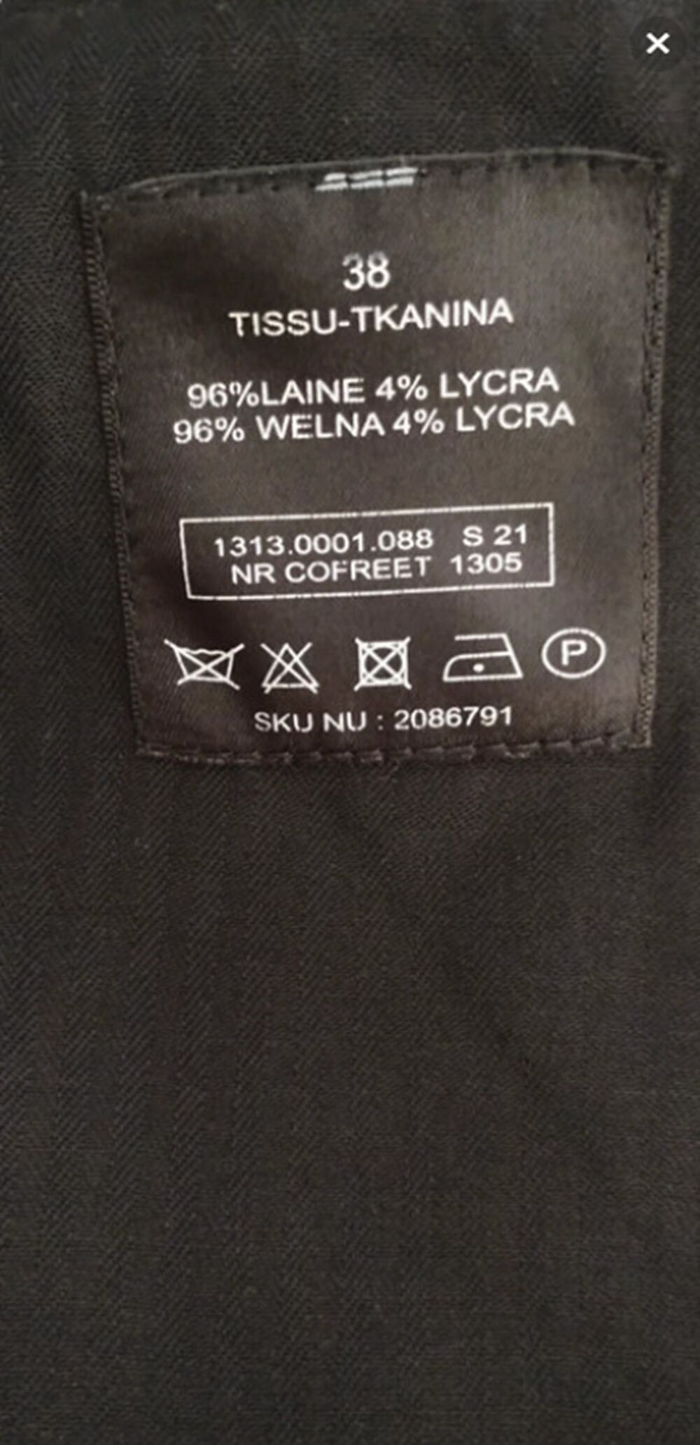 Ensemble de Costume Gris > T50 &amp; 38 / 96 % Laine Vêtements
