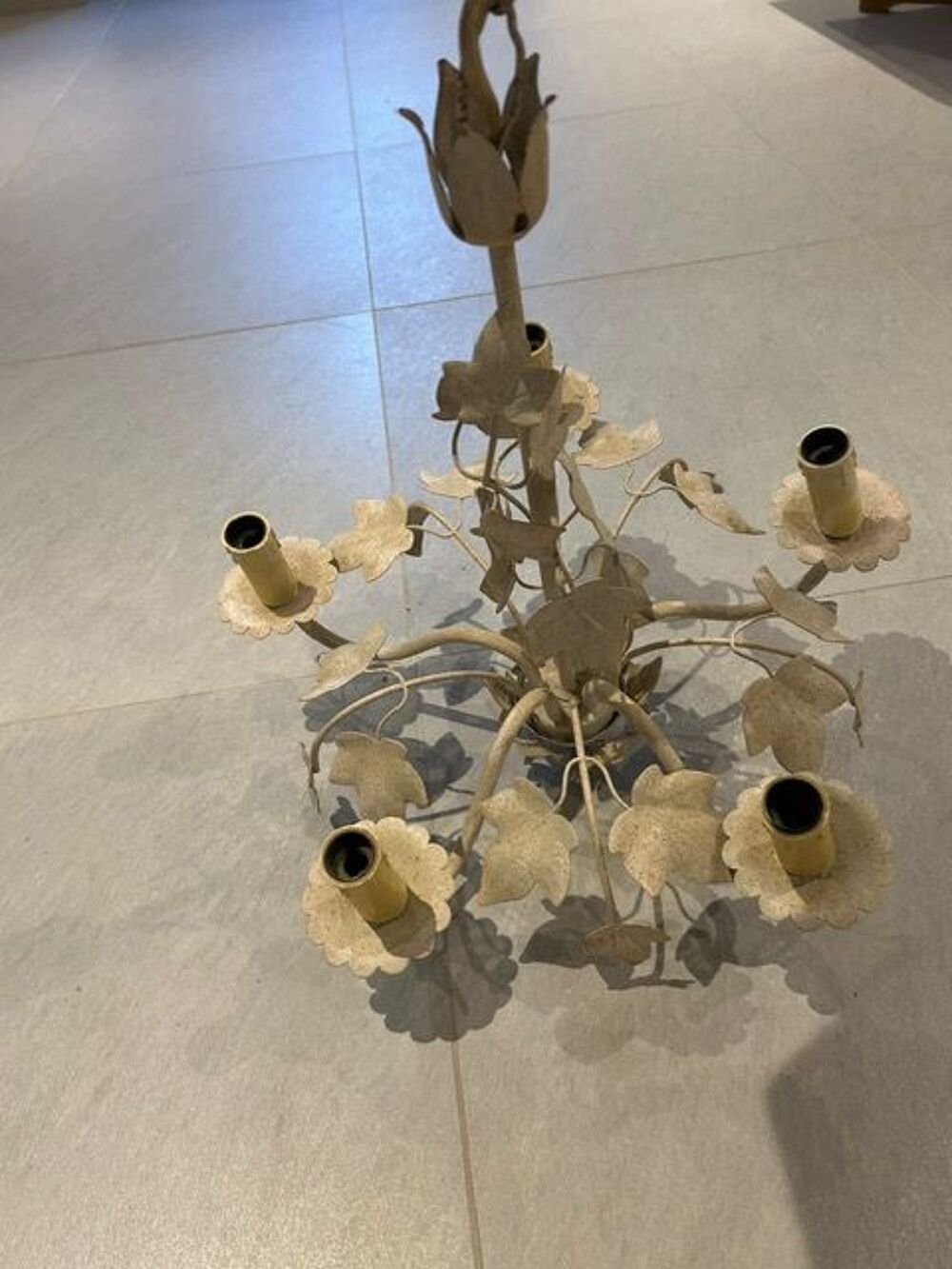  LUSTRE 5 BRANCHES FORME FEUILLAGE Décoration