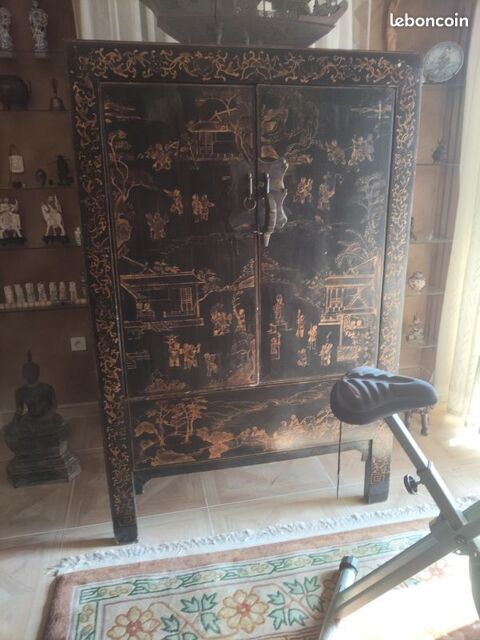 grande armoire XVIII� si�cle - CHINE - bois laqu� 3000 Albertacce (20)