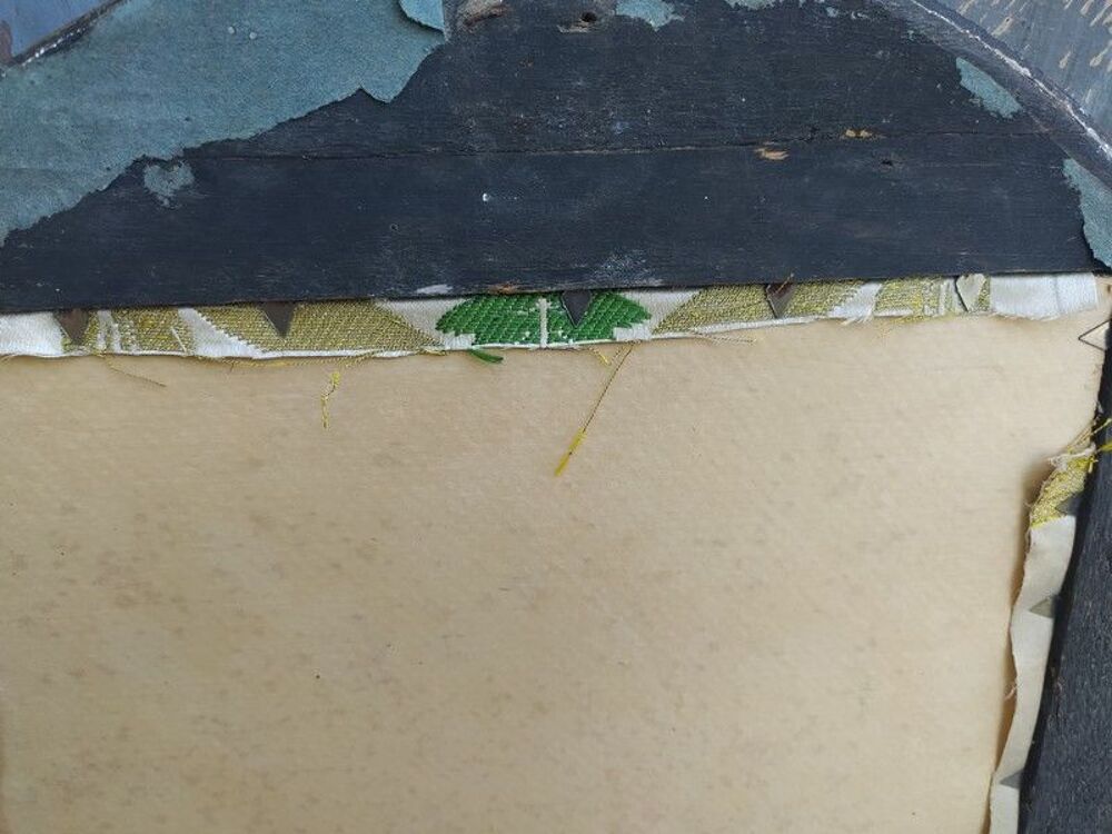 Cadre Tissu Broderie Juive sur Soie Juda&iuml;que J&eacute;rusalem Juda 