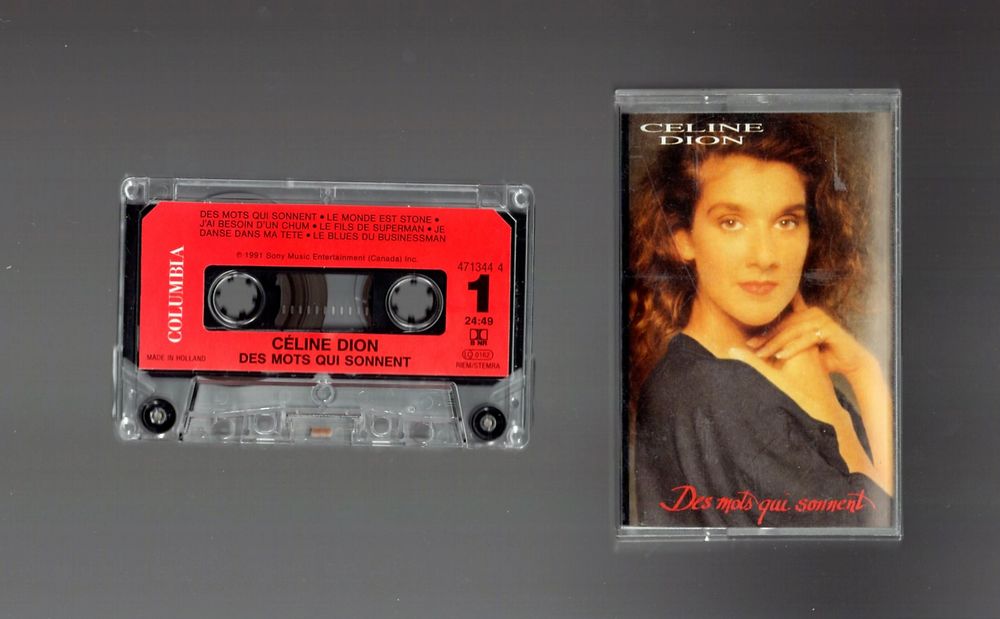 K7 C&eacute;line DION : Des mots qui sonnent - Columbia 471344-4 CD et vinyles