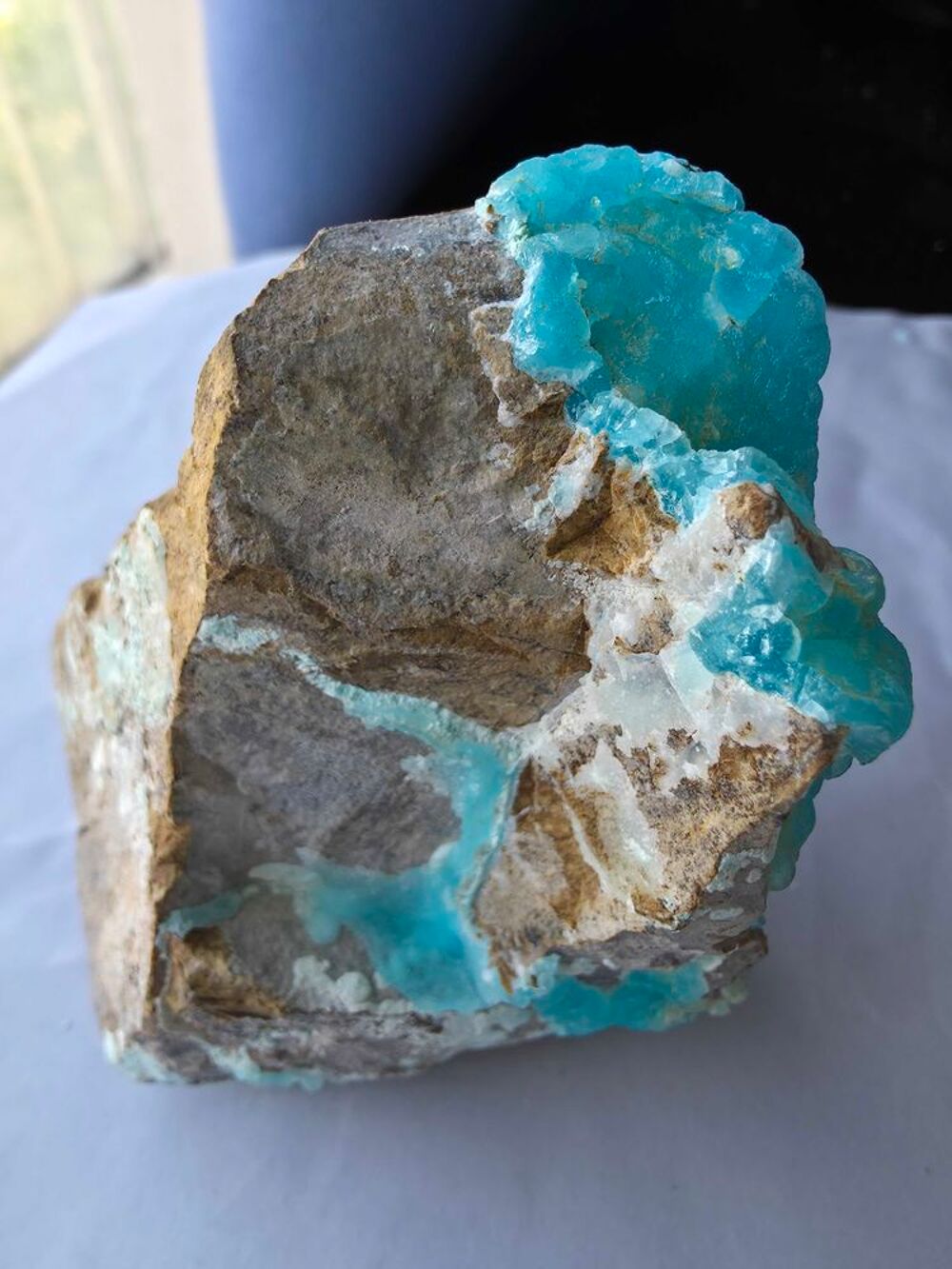 Sp&eacute;cimen H&eacute;mimorphite Bleue du Katanga RDC-Min&eacute;ral 302g 