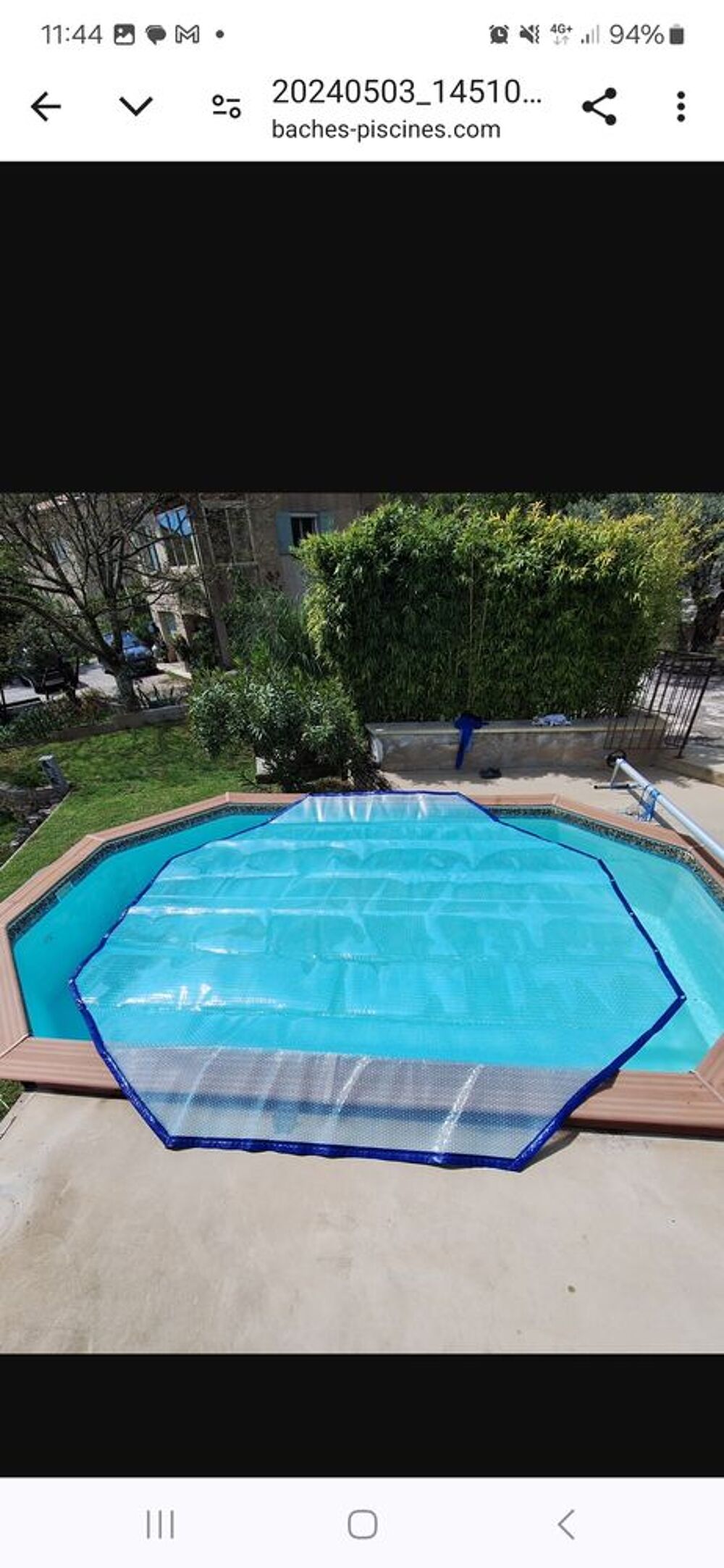 bache piscine octogonale neuve Jardin