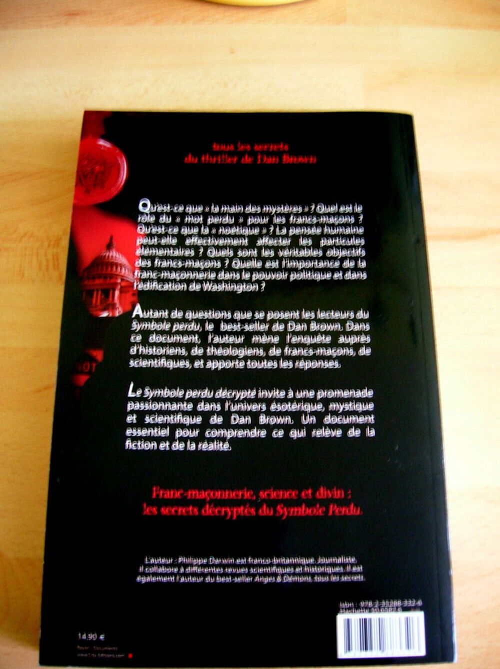 LE SYMBOLE PERDU DECRYPTE Philippe DARWIN Livres et BD