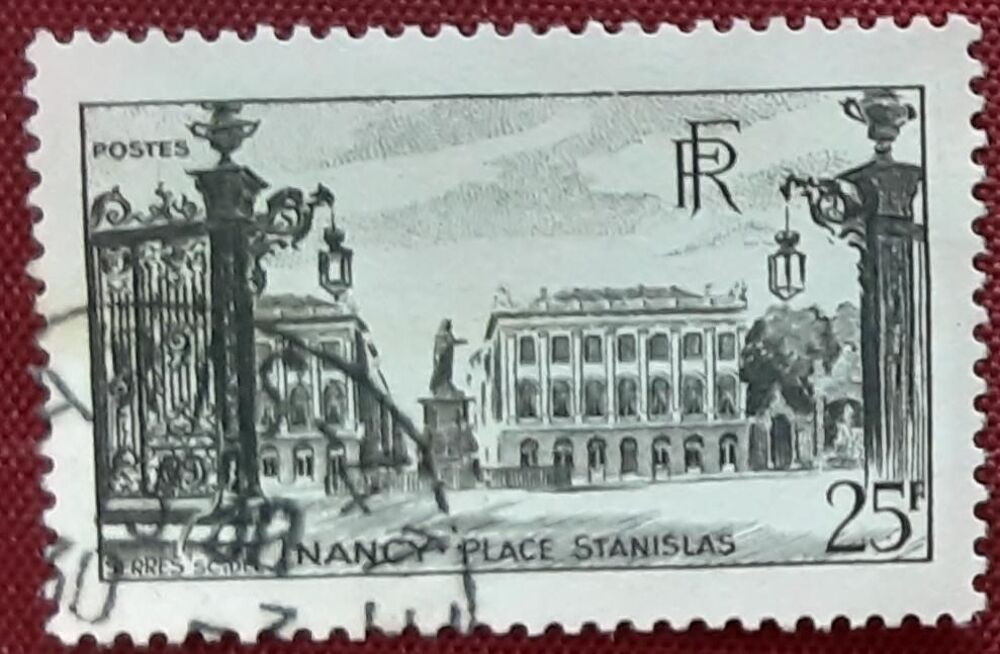 timbre NANCY place Saint Stanislas 25f 