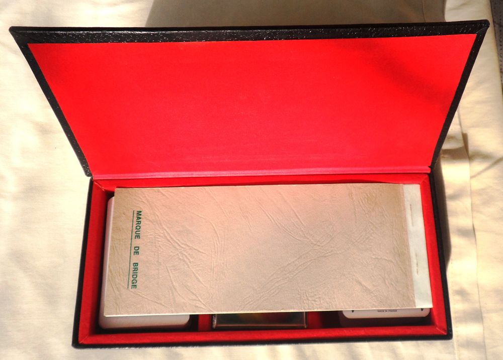 Coffret de jeux de bridge avec 2 jeux de cartes, 1 bloc note Sports