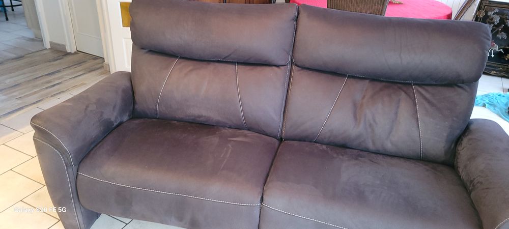 Divan cuir su&eacute;dine Meubles