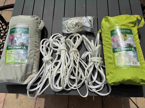 Pack Voiles ombrage triangulaires avec Kit fixation et Mât 70 Saint-Symphorien-d'Ozon (69)