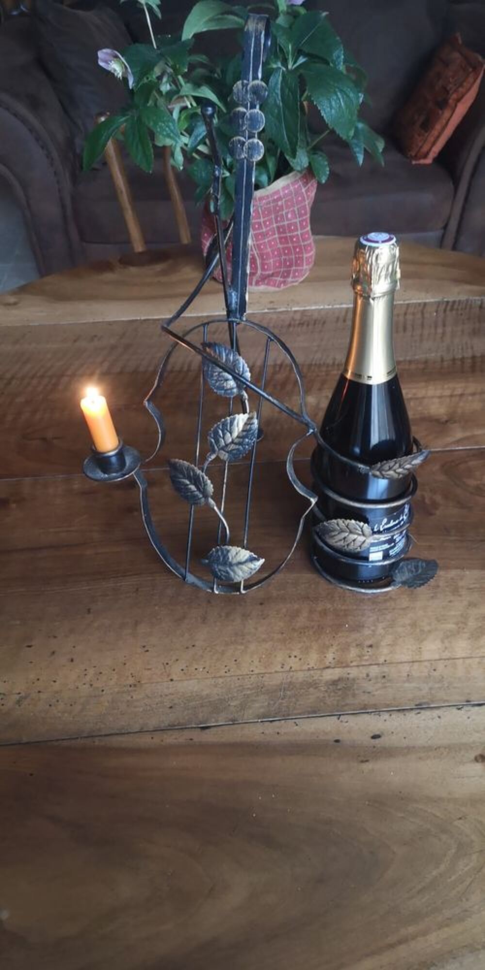 Porte bouteille bougeoir D�coration