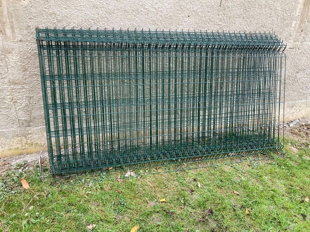 Lot de panneaux de cl&ocirc;ture grillag&eacute;e Jardin