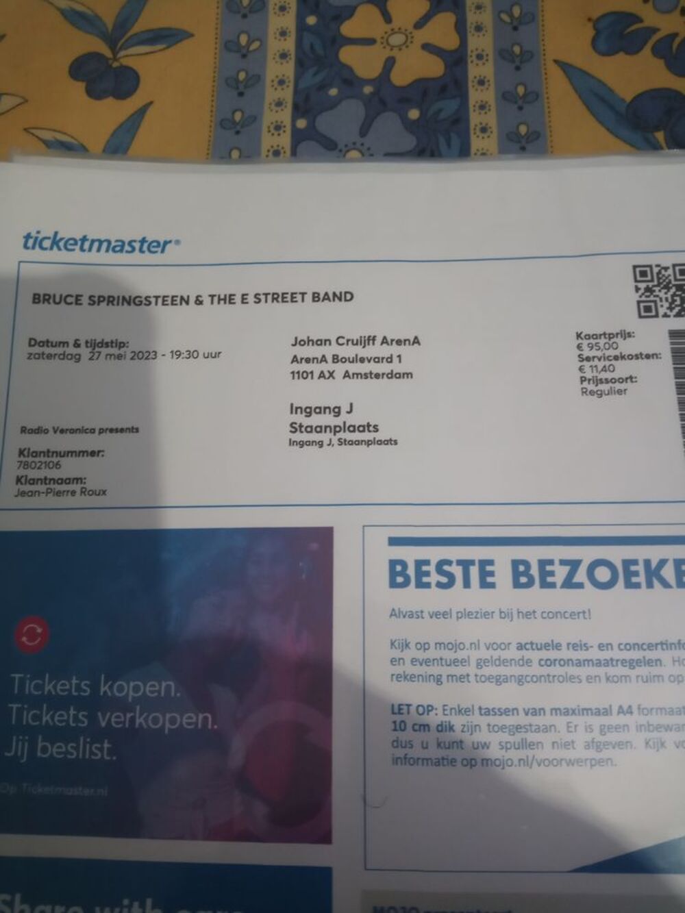  Bruce Springsteen Billetterie