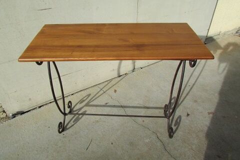 Table d'appoint , Console indus , fer et bois 150 Albi (81)