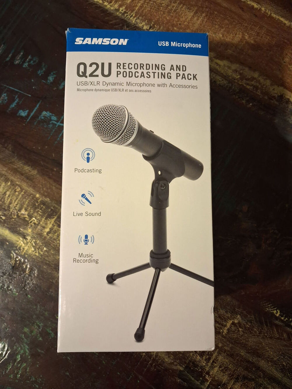 MIcro Samson Q2U avec bras articul&eacute;, pied et pop Audio et hifi