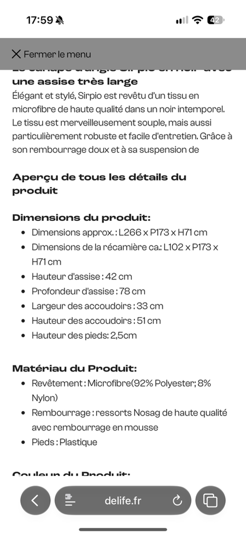 Canap&eacute; d'angle xl Meubles