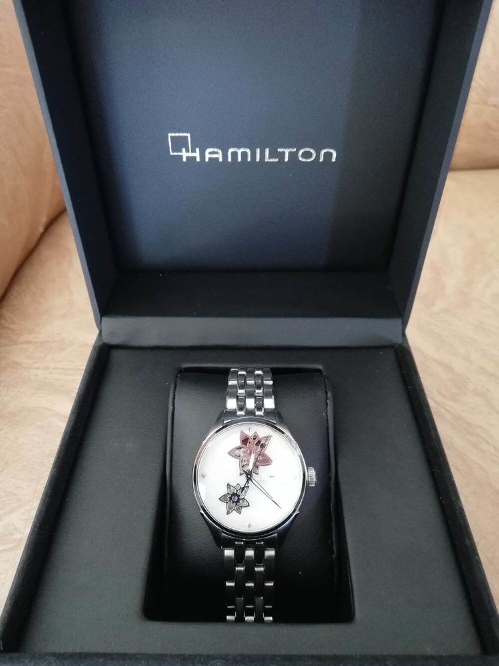 ?Montre Hamilton ?Nacre diamants cadeau de No&euml;l Bijoux et montres